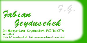 fabian geyduschek business card